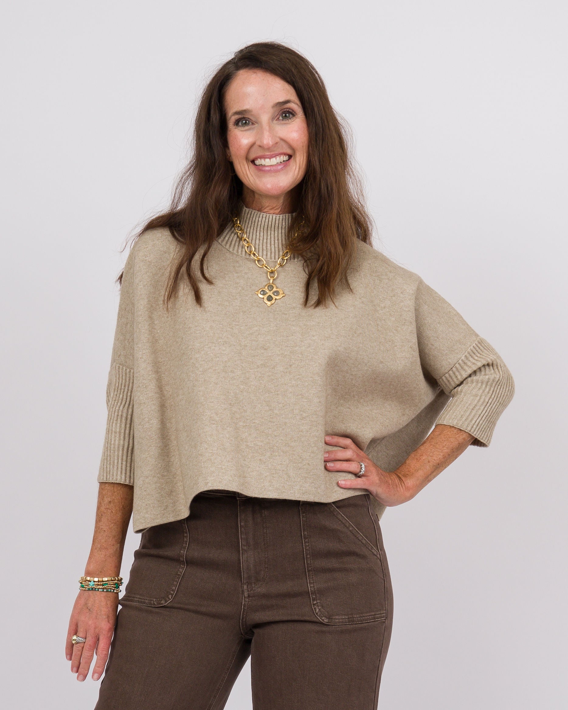 Kerisma Aja Sweater- Light Khaki – Hip Chics Boutique