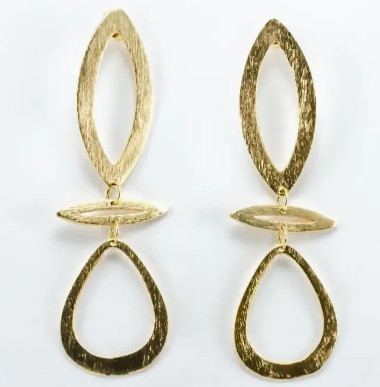 Creative Brazil Gold Gold Geometric Earrings