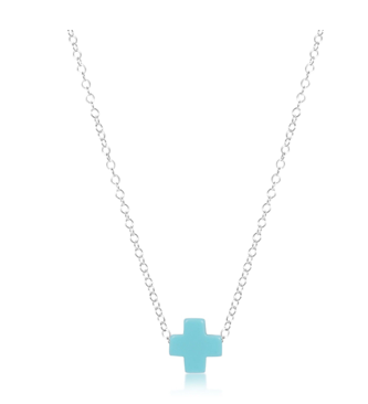 enewton Signature Cross Sterling Silver 16" Necklace - Turquoise