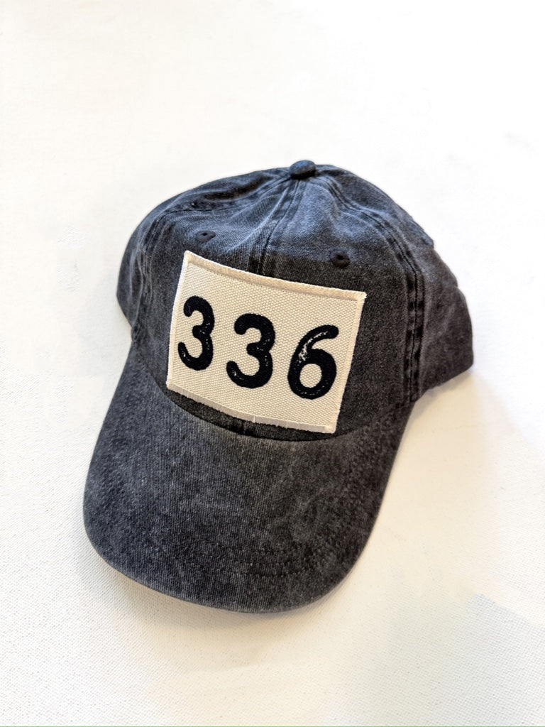 336 Area Code Hat - Black