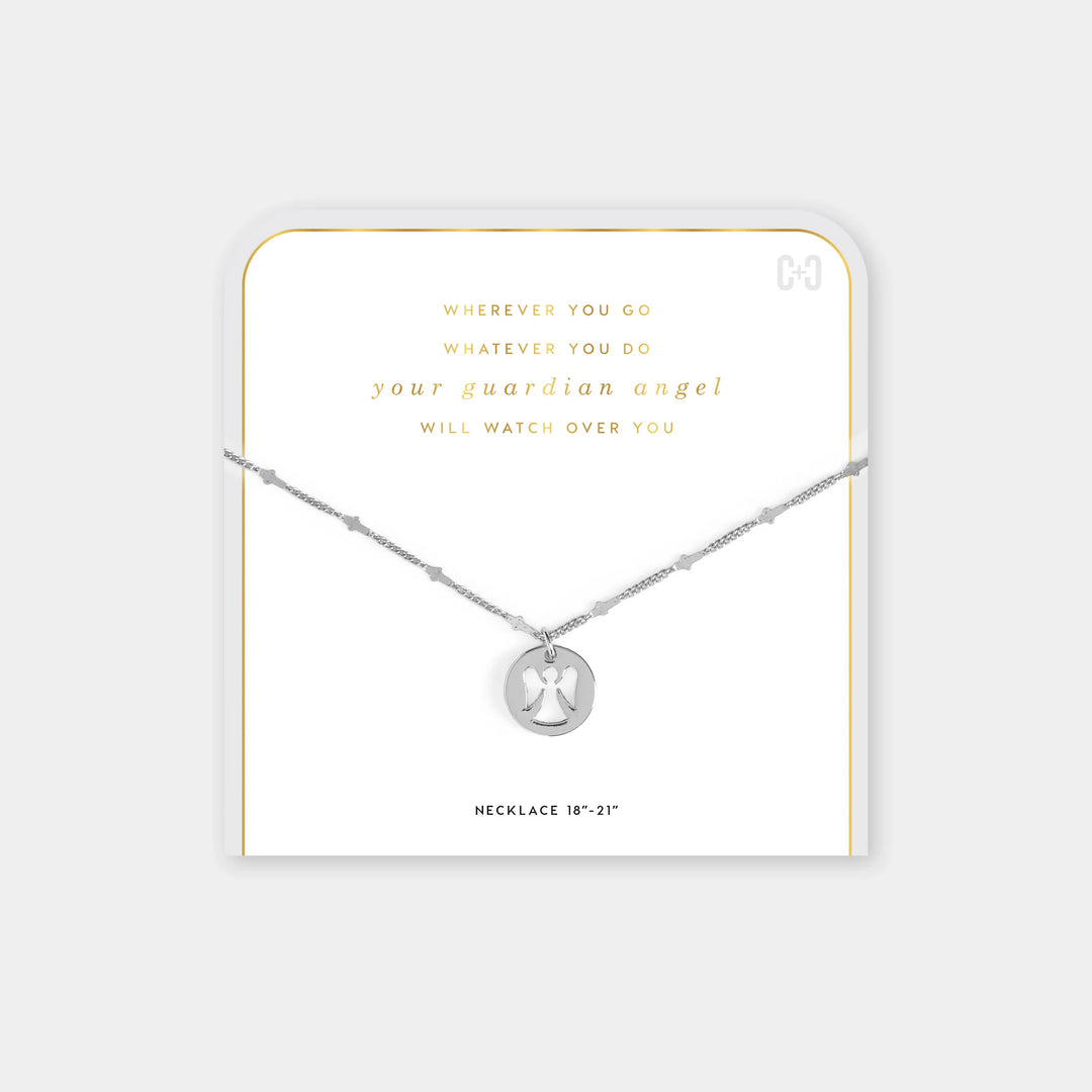 Guardian Angel Necklace Silver