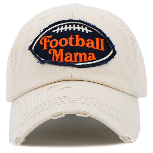 Football Mama Hat-Ivory