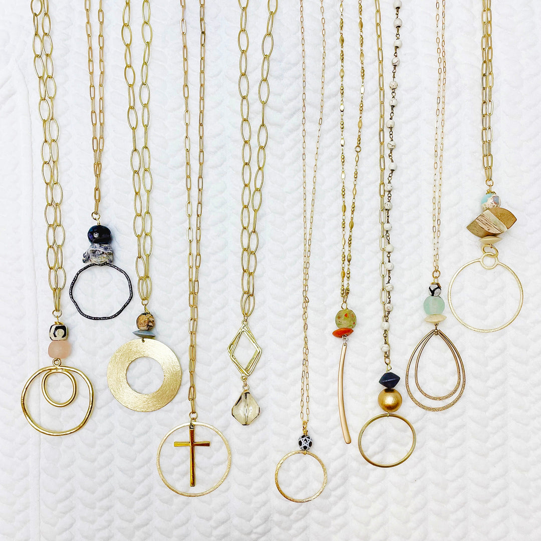 Triple Play Gold Circle Necklace