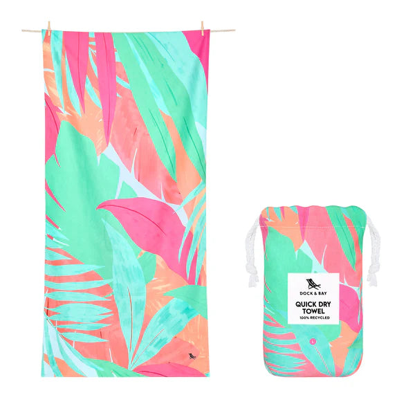 Dock &amp; Bay Quick Dry Towel - Hot Tropics XL