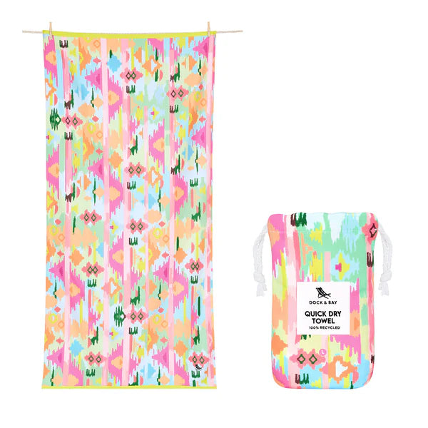 Dock &amp; Bay Quick Dry Towel - Ibiza Glow Large