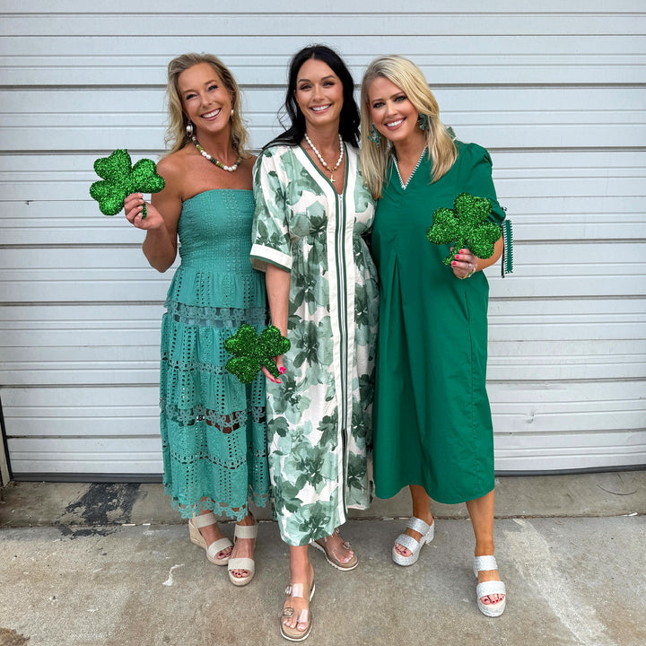 Country Club Green Midi Dress