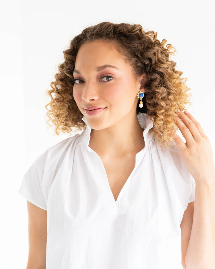 Susan Shaw Madeline Pearl Drop Earrings - Oceana
