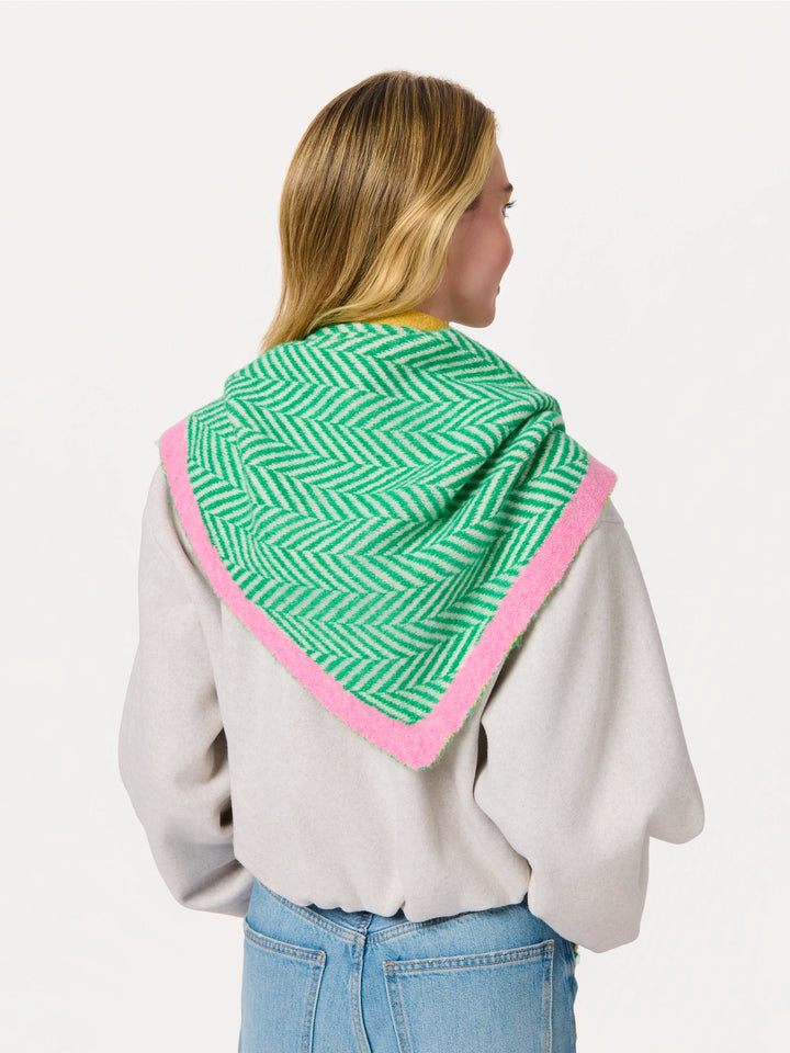 Ziggy Triangle Scarf - Green
