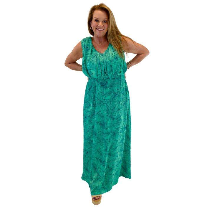 Atlantis Green Sleeveless Dress