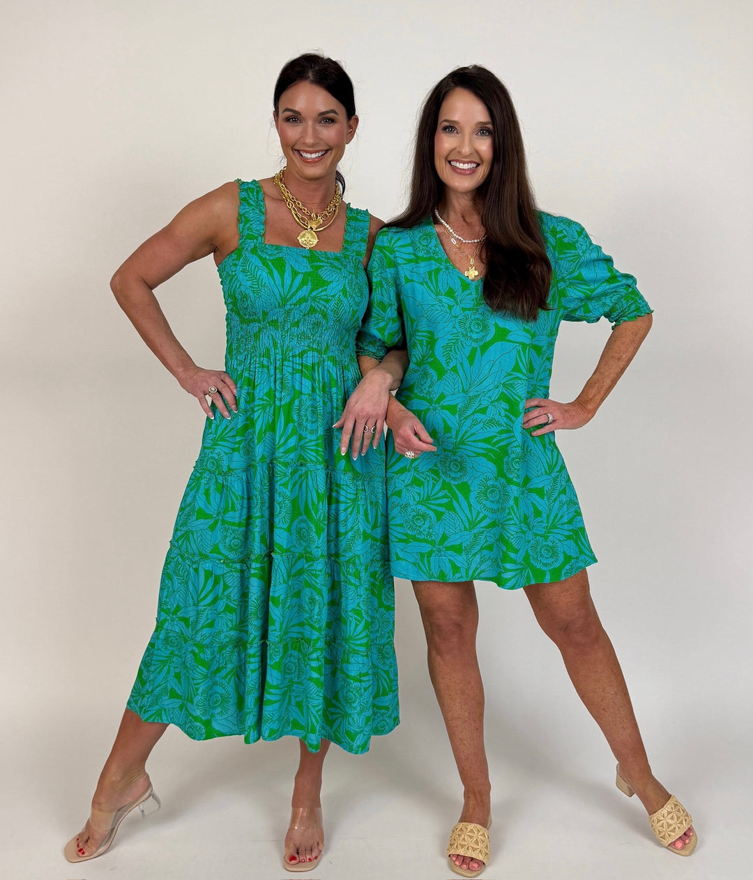 Morgan Dress - Green Mykonos