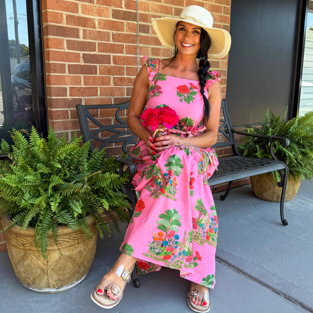Elisa Dress - Pink Isles