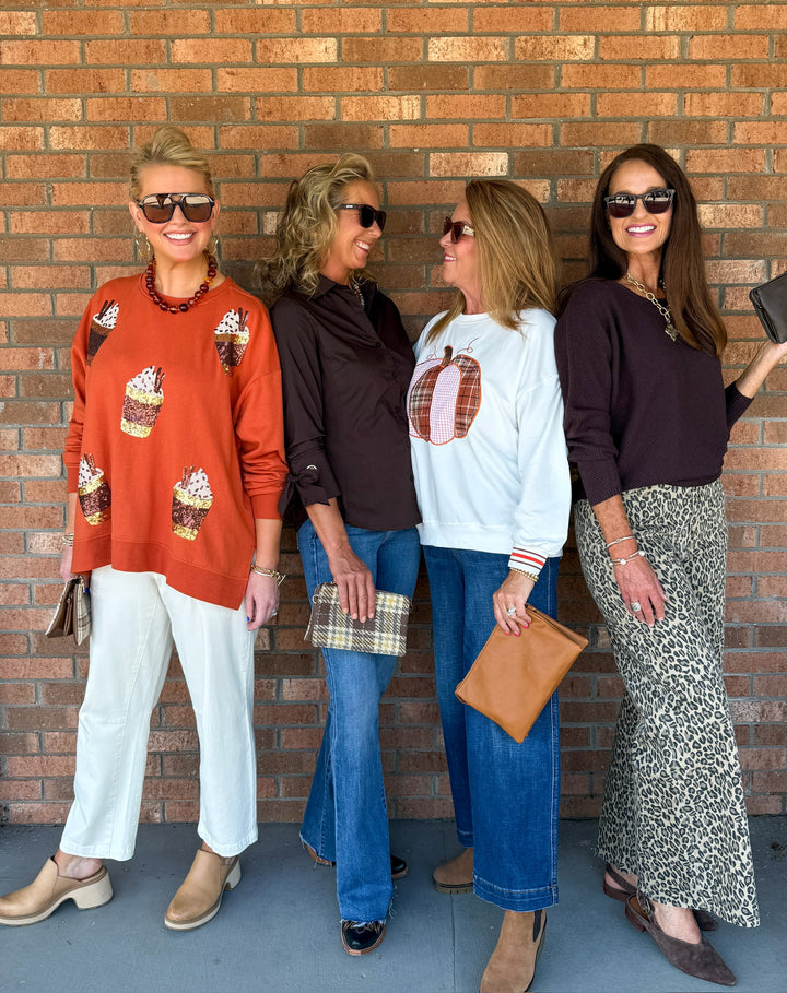 Fall Sparkle Long Sleeve Sweatshirt