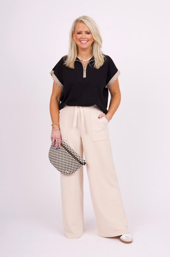 Dinah Scalloped Top - Black
