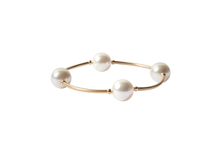 Blessing Bracelet -  Gold with White Pearl