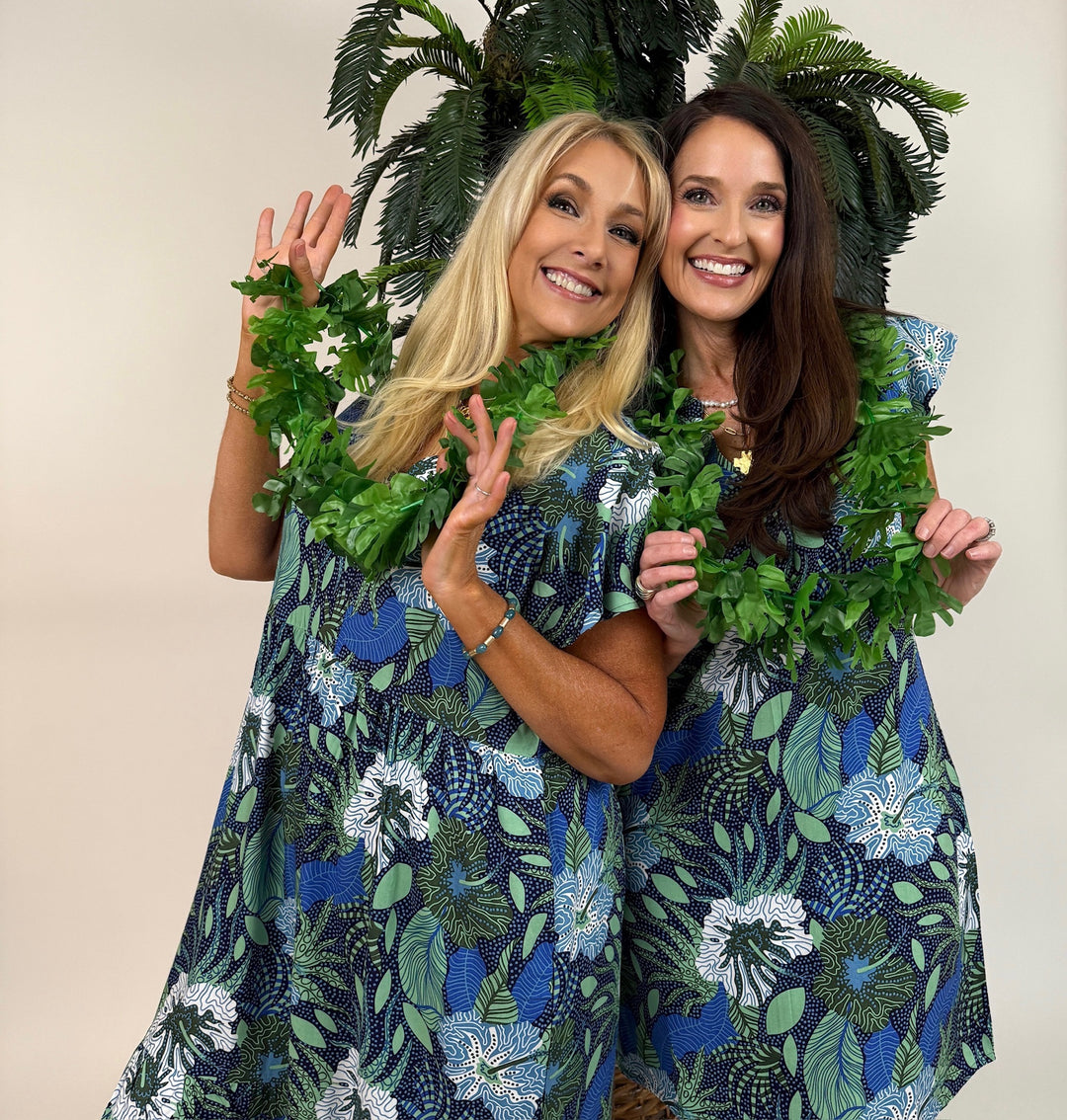 Brooke Midi Dress - Multi Peacock Garden