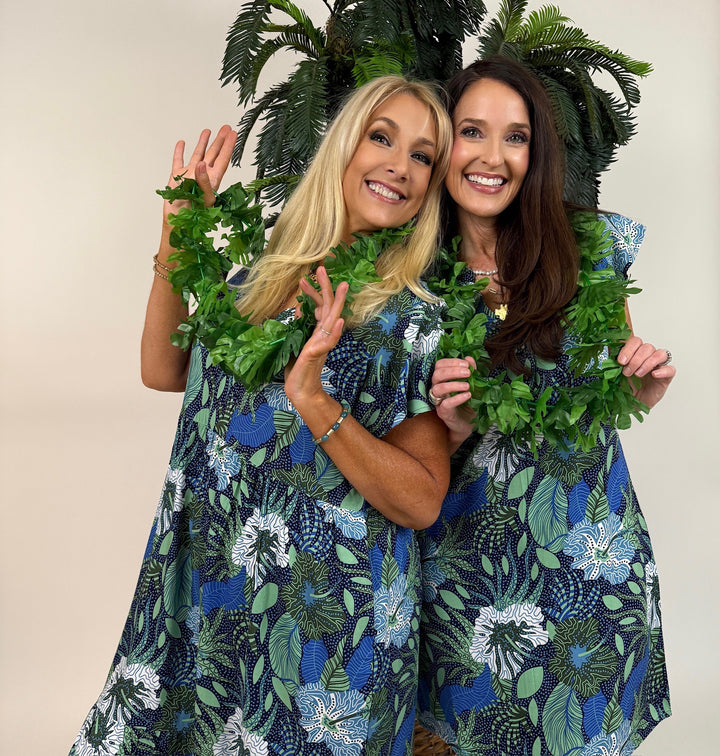 Brooke Midi Dress - Multi Peacock Garden