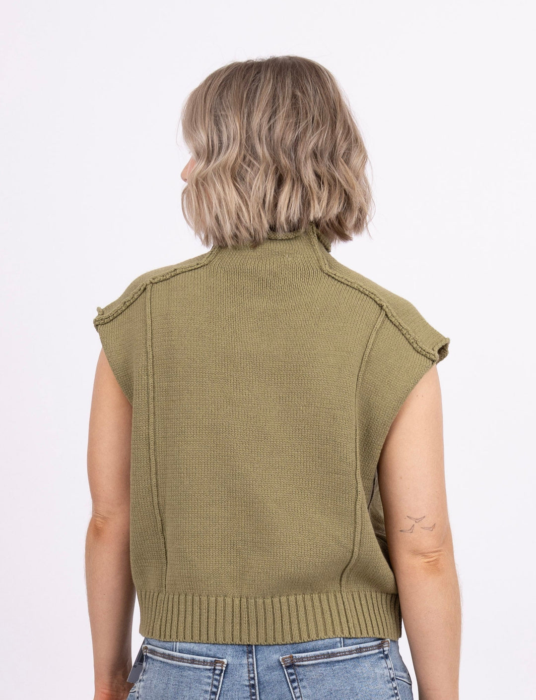 Deb Mock Neck Sweater - Dry Herb