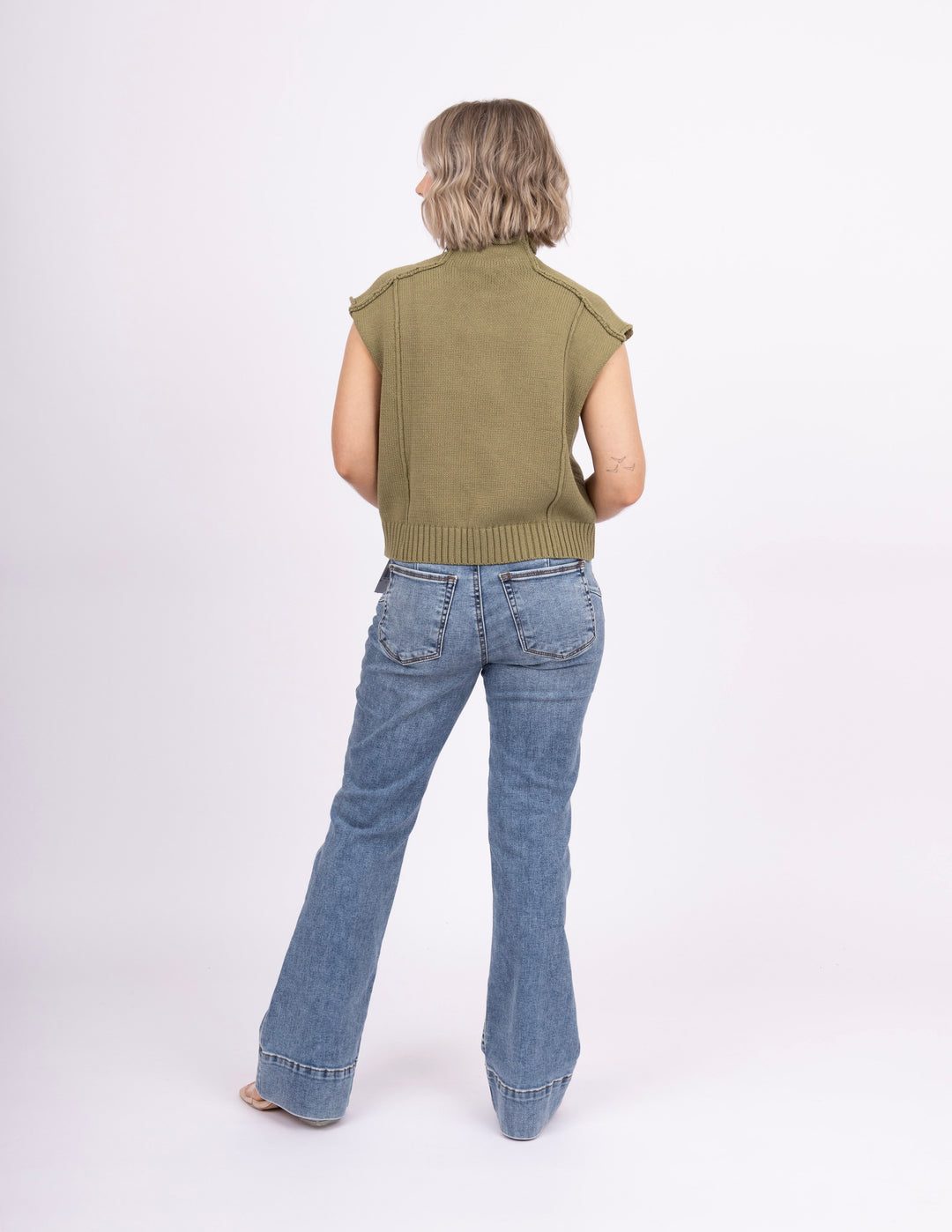 Deb Mock Neck Sweater - Dry Herb