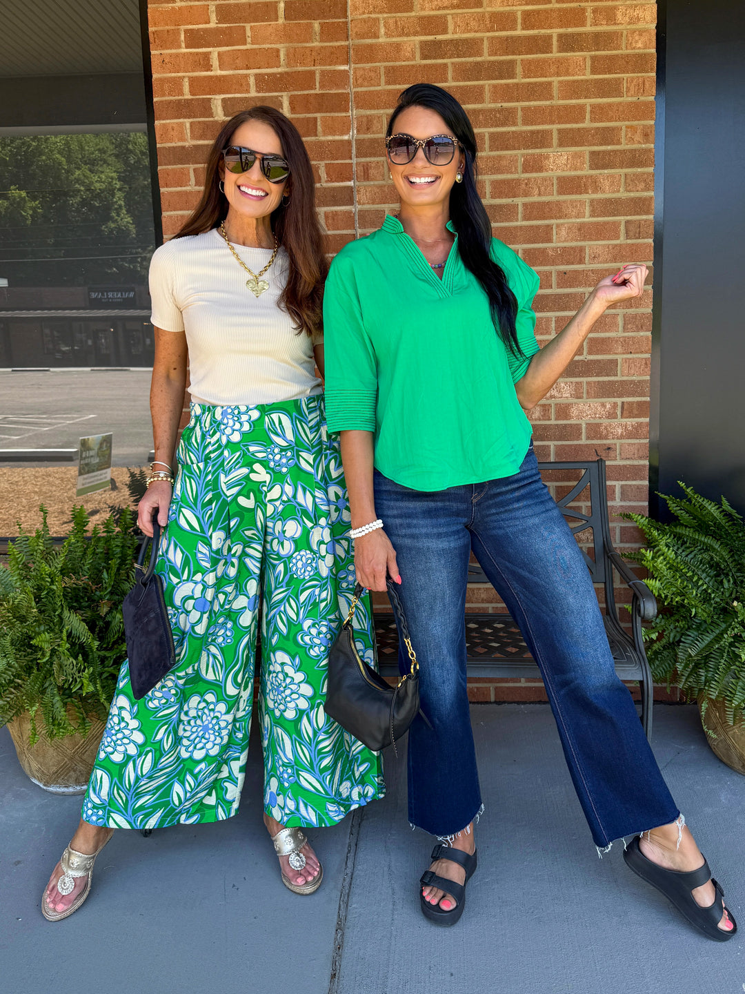 Peridot Contrast Stitch Top