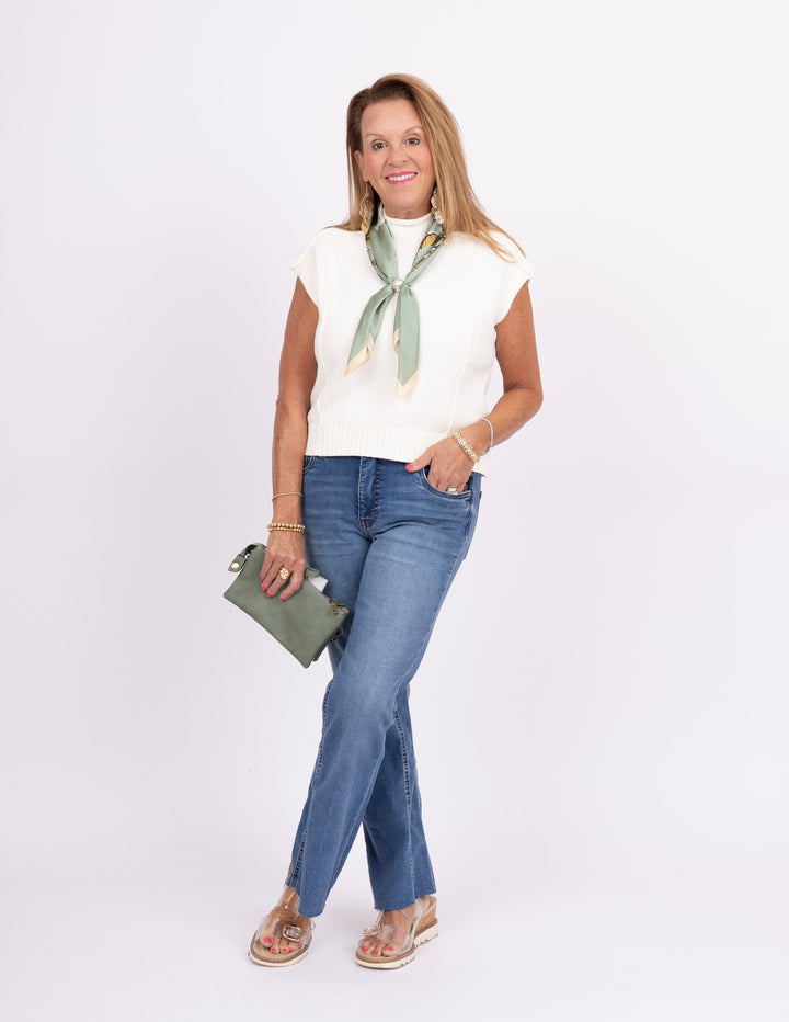 Deb Mock Neck Sweater - Off-White