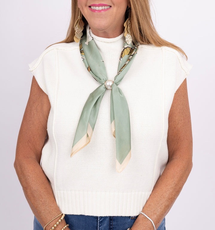 Deb Mock Neck Sweater - Off-White