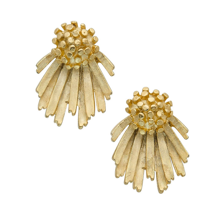 Susan Shaw Sparks Fly Stud Earrings - Gold