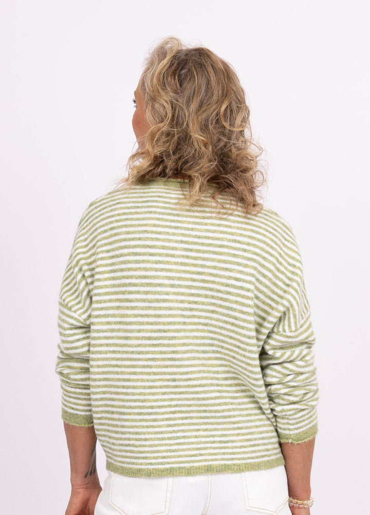 Avocado Striped Cardigan