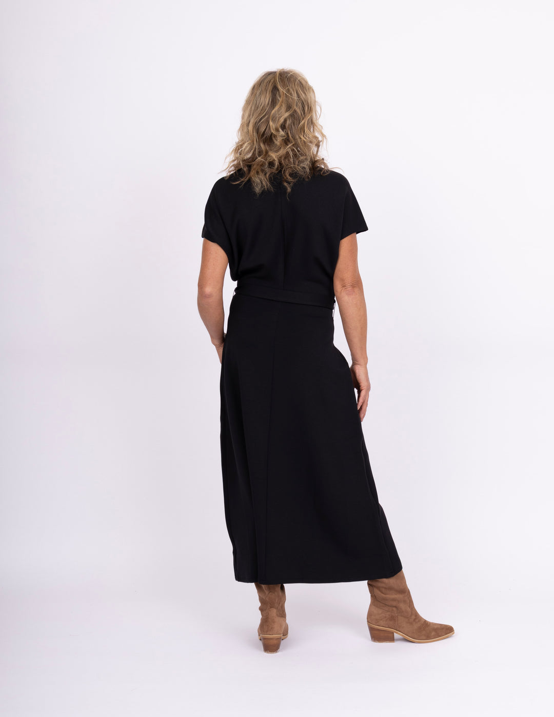 Spanx Air Essentials Draped Maxi Dress - Very Black