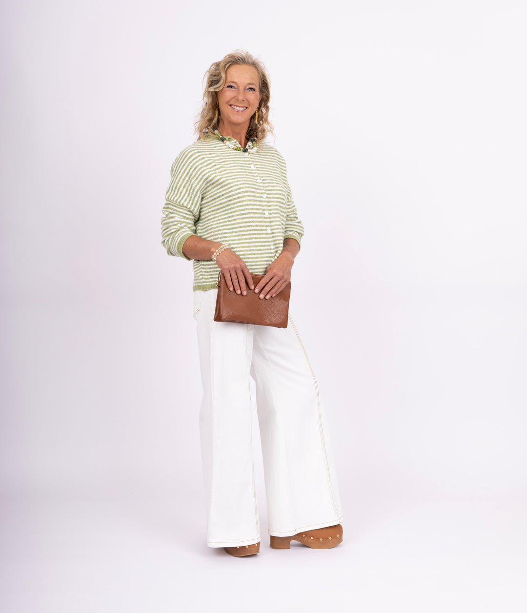 Avocado Striped Cardigan