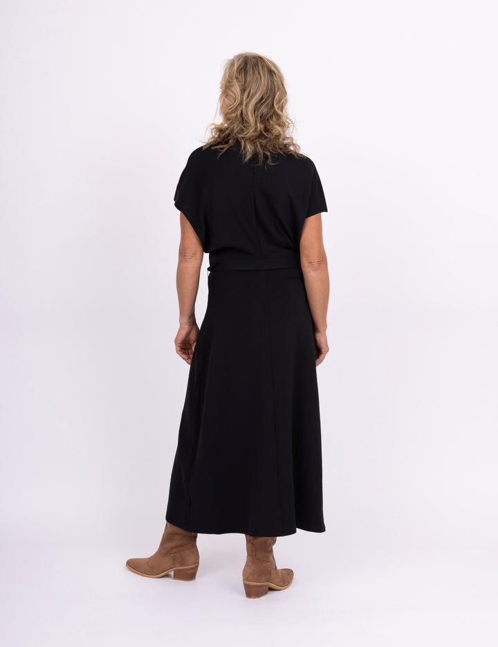 Spanx Air Essentials Draped Maxi Dress - Very Black