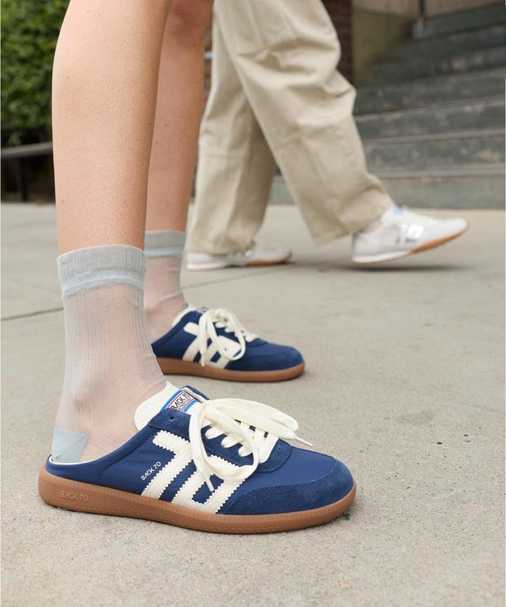 Back 70 EASTER in NAVY Backless Sneakers