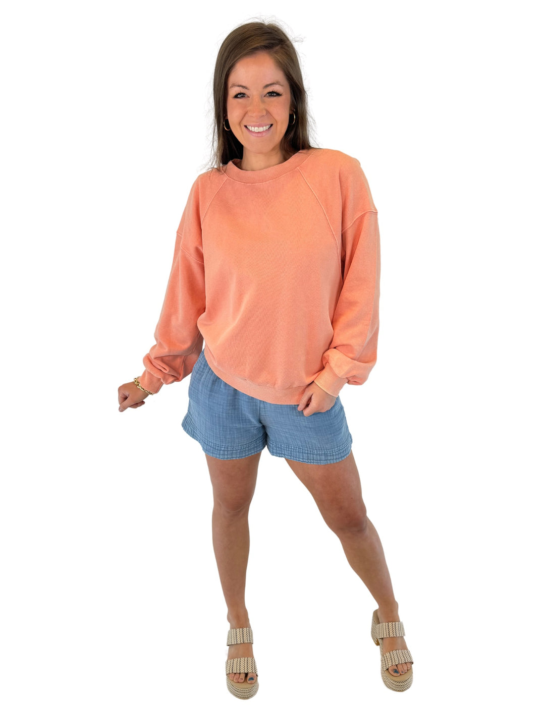 Coral Terry Top