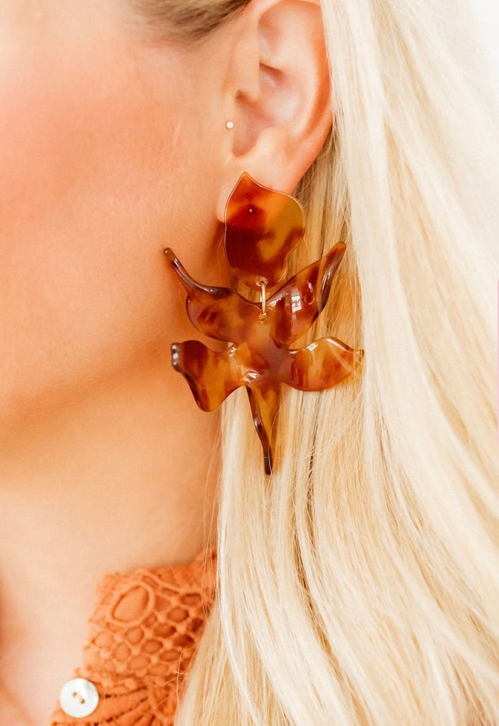 Linny Co- Flora Caramel Earrings