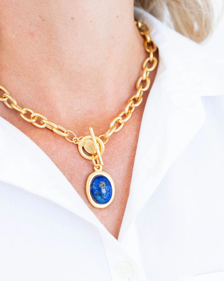 Susan Shaw Caroline Toggle Necklace - Blue Lapis