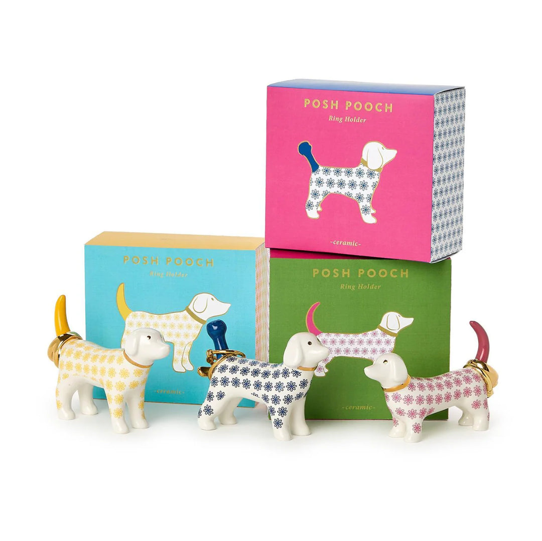 Posh Pooch Ceramic Ring Holder - Yellow