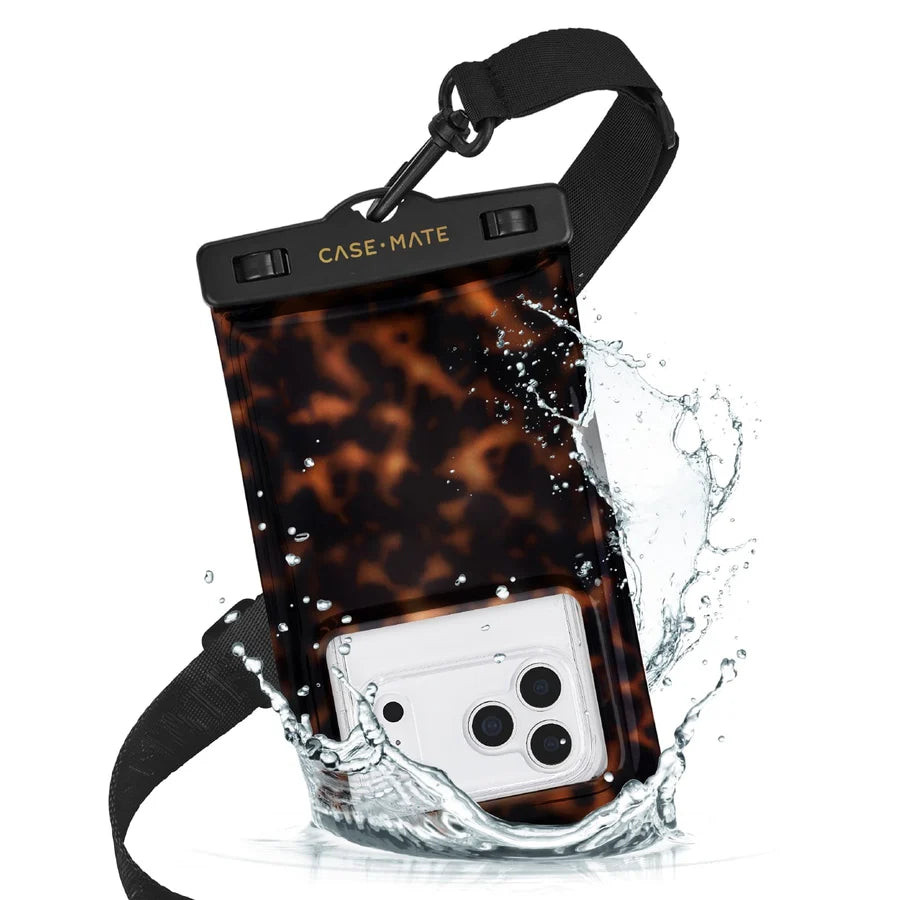 Leopard print phone case with water splash effect and &