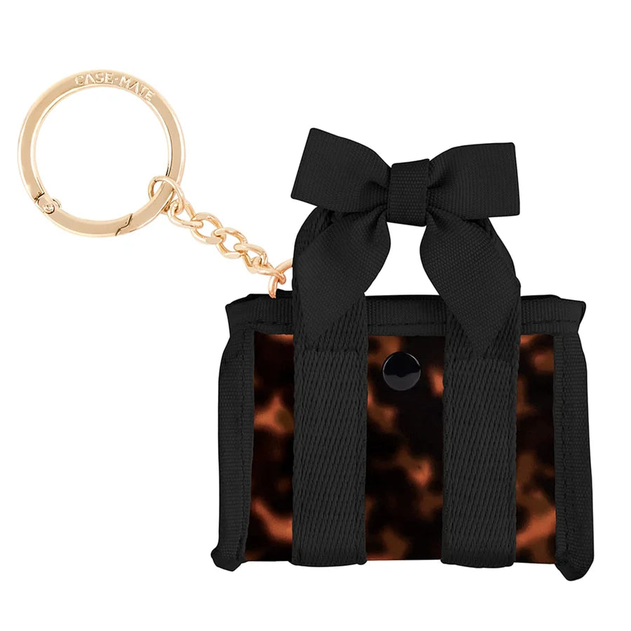 Case-Mate Jelly Tote Bag Keychain - Tortoiseshell Bow