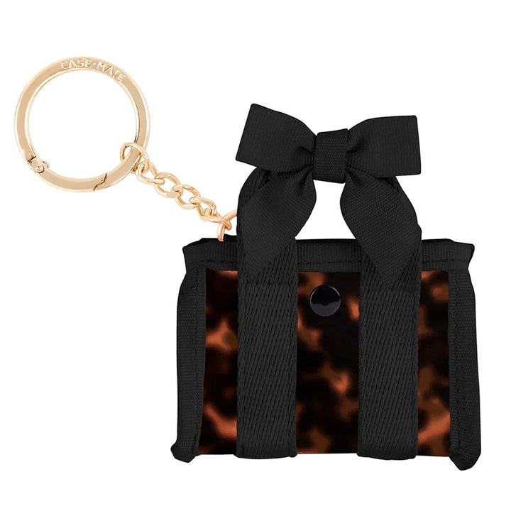 Case-Mate Jelly Tote Bag Keychain - Tortoiseshell Bow
