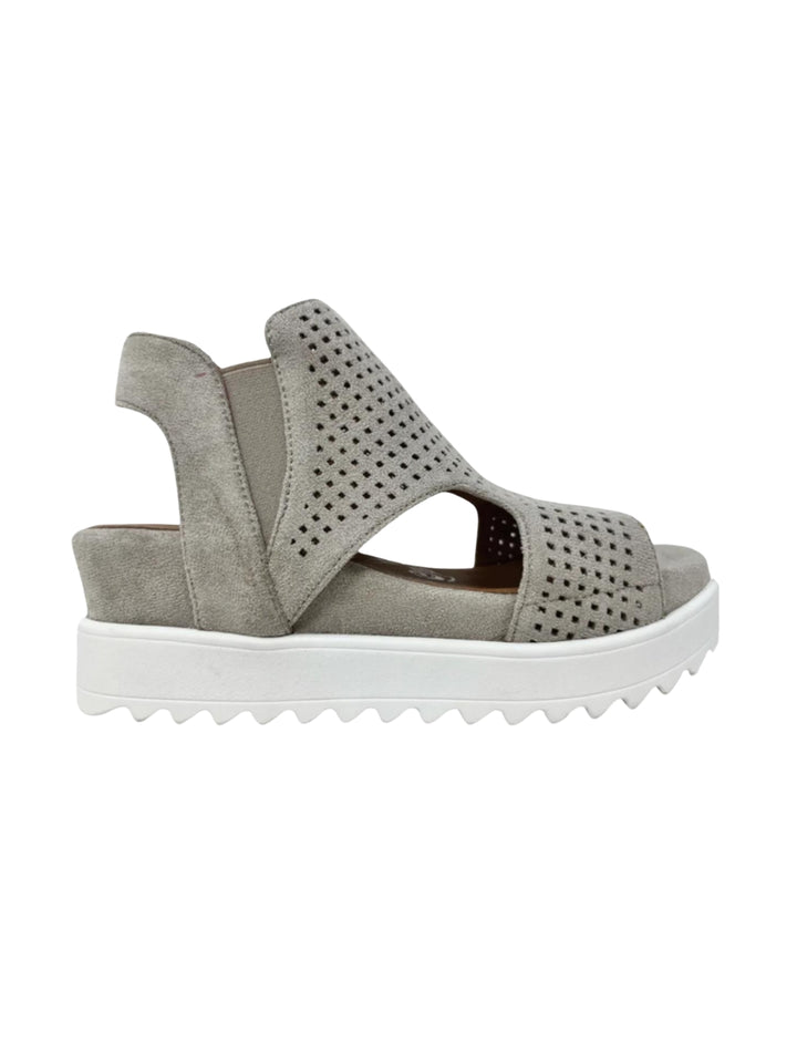 Amy Platform Sandals - Light Grey