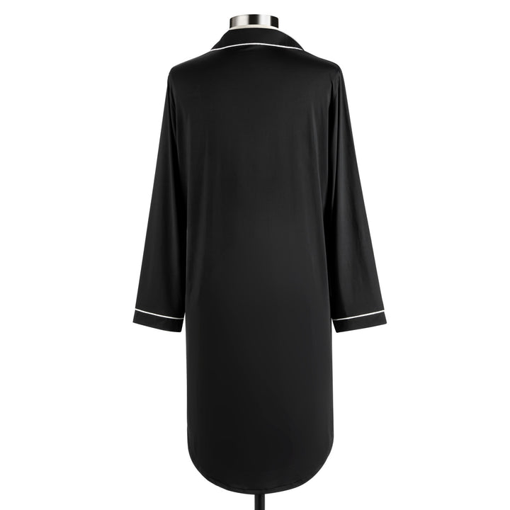 Long Sleeve Cooling Night Shirt - Black