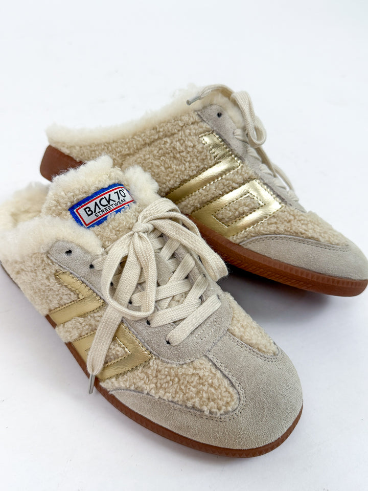 Back 70 EASTER FL in BUTTER GOLD Backless Sneakers