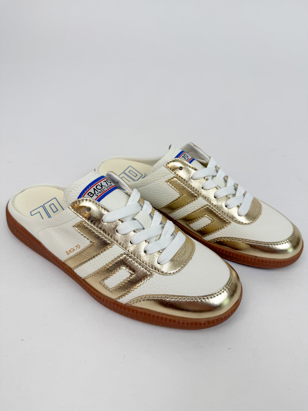 EASTER in METALLIC GOLD Backless Sneakers