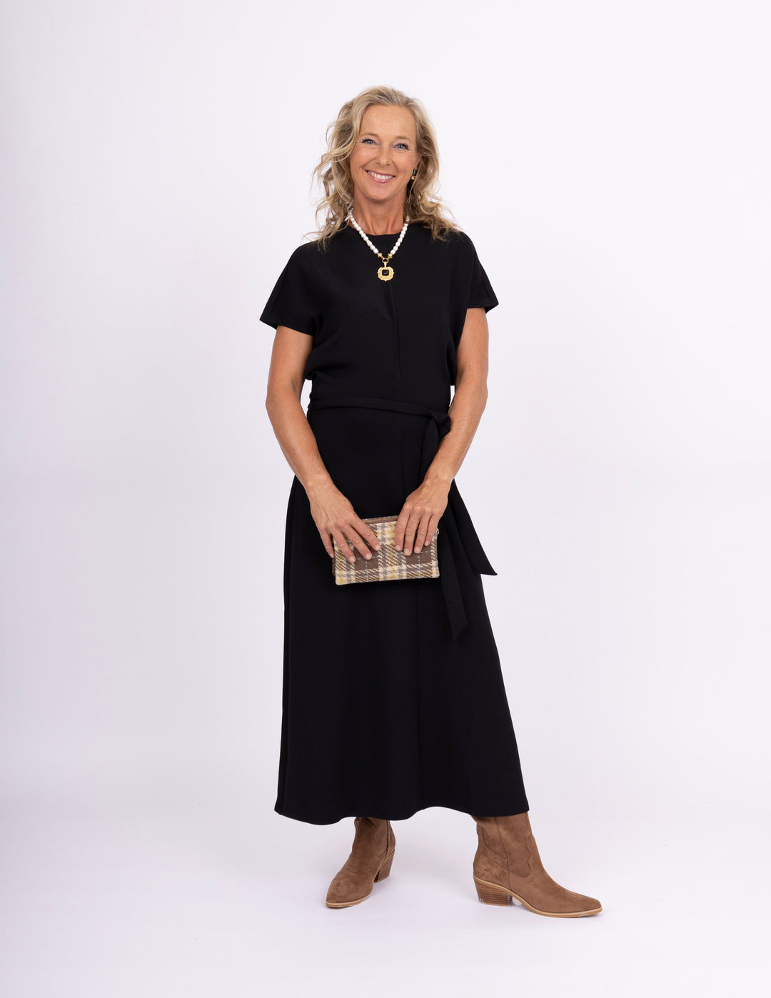 Spanx Air Essentials Draped Maxi Dress - Very Black