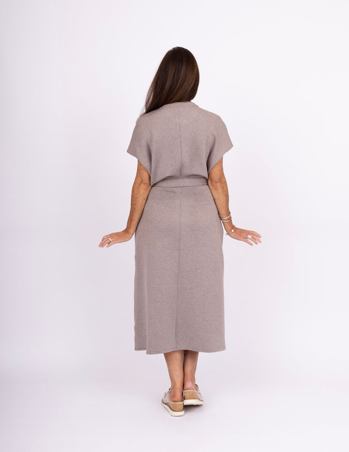 Spanx Air Essentials Draped Maxi Dress - Heather