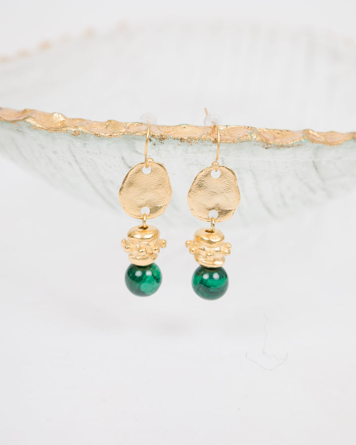 Susan Shaw Bentley Earrings - Malachite