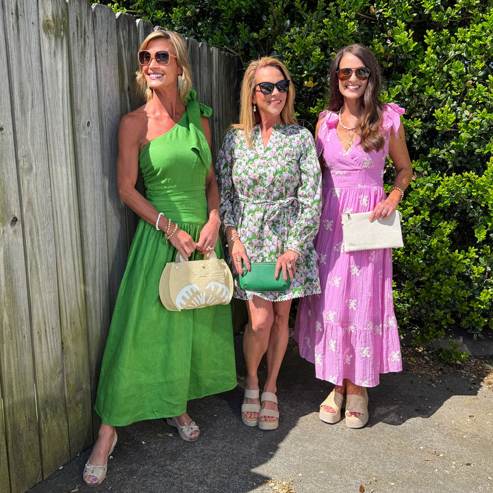 Grass Green Linen Tie Dress