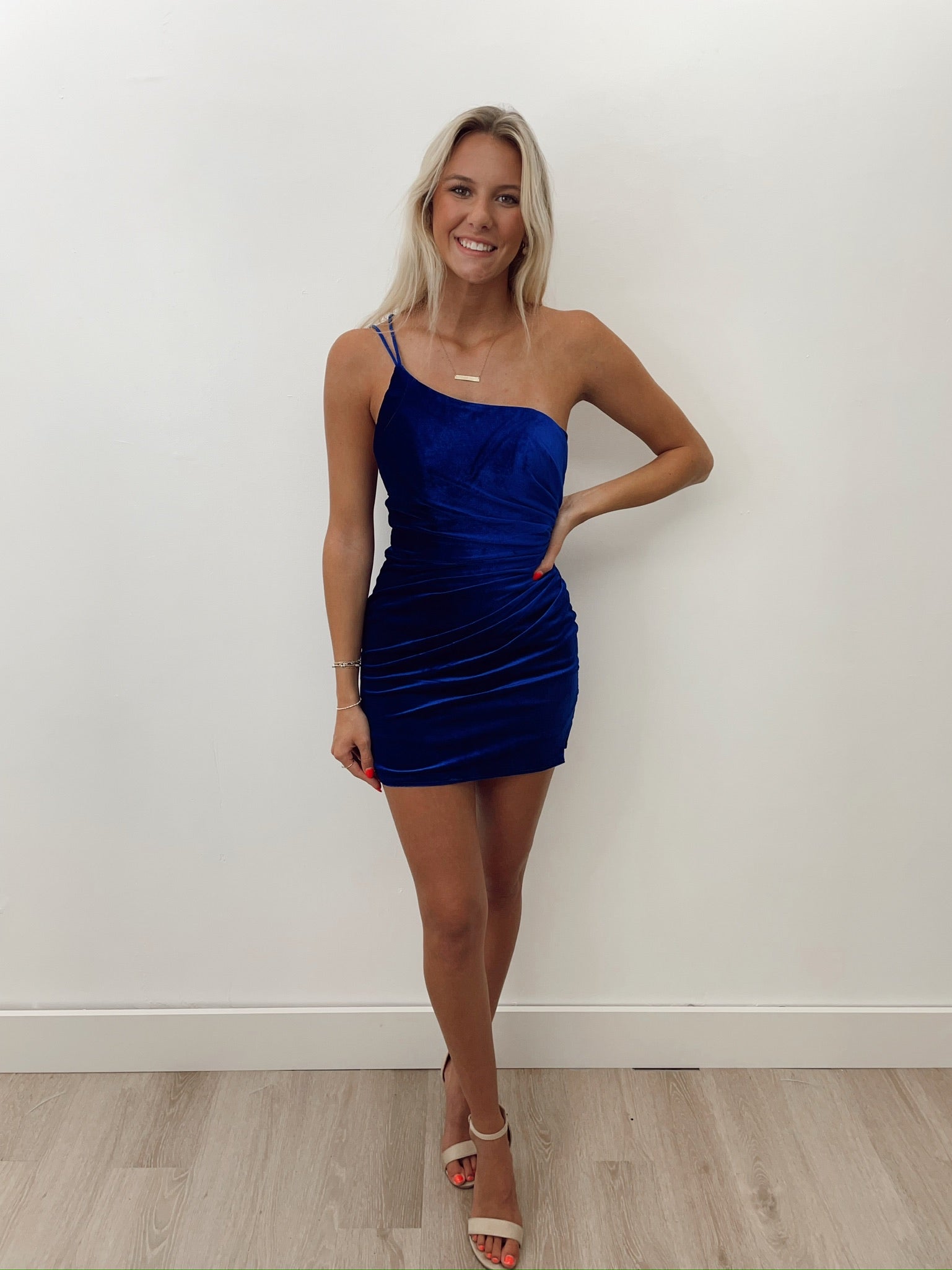 6117S-Royal Blue Dress