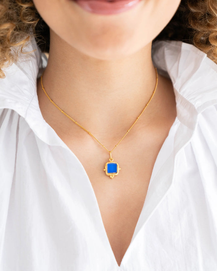 Susan Shaw Charlotte Dainty Necklace - Classic Blue