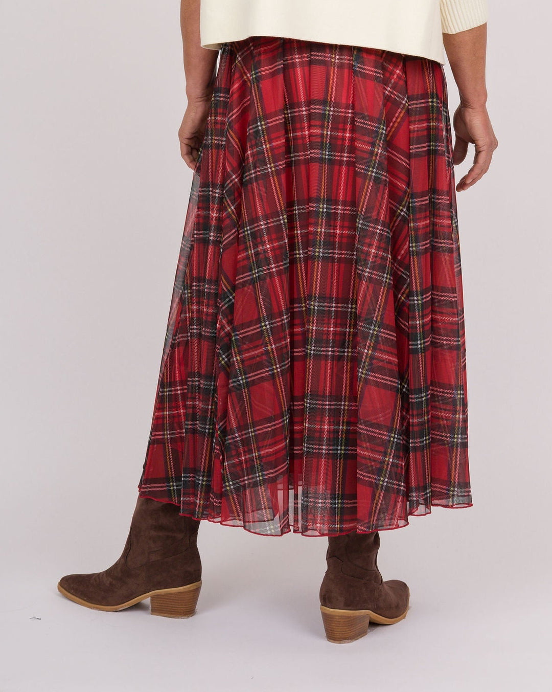 Red Plaid Skirt