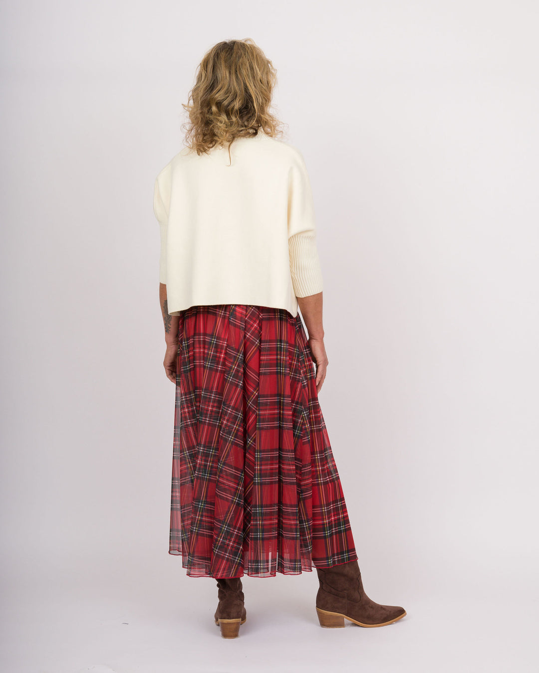 Red Plaid Skirt